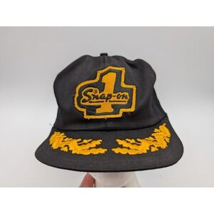 Snap-on Tools Vintage Trucker Hat Black Mesh Snapback K-Brand Oak Leaf Logo Hat